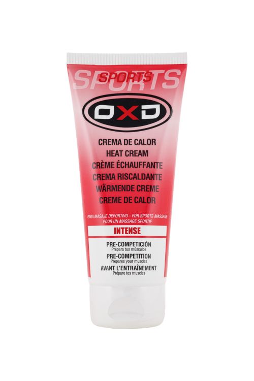 Bote de crema de calor intenso OXD 200 ml, estimula la circulación y prepara la musculatura antes del esfuerzo físico 