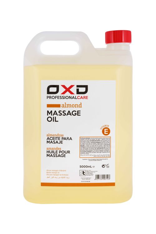 Garrafa de aceite para masaje de almendras dulces OXD 5000 ml con asa blanca. 