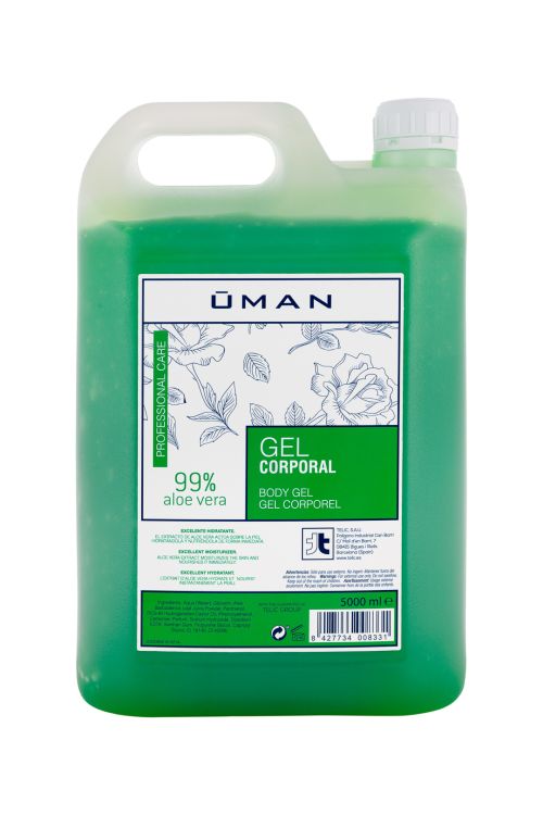 Gel corporal de aloe vera Uman - 5000 ml