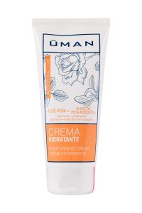 Crème hydratante aloe vera et rose musquée Uman 200 ml