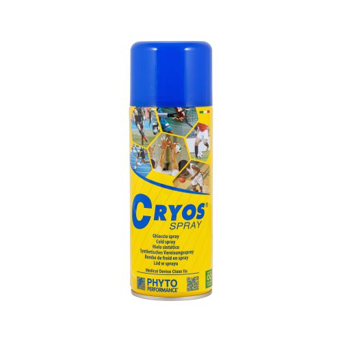 Bote de spray frío 400 ml con tapa azul y etiqueta visible, sobre fondo claro. 