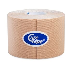 Bande de kinésiologie CureTape beige 5 cm x 5 m – Élastique, respirante et résistante à l’eau
