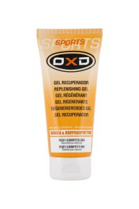 Bote de gel recuperador OXD 200 ml con árnica y harpago, ayuda a calmar y tonificar los músculos después del ejercicio

