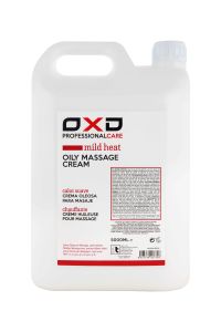 Crema oleosa OXD 5000 ml con efecto calor suave, ideal para masaje terapéutico o deportivo
