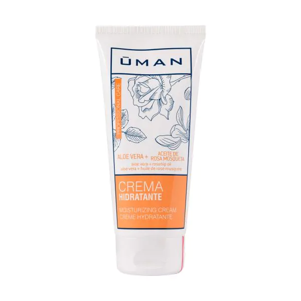 Crme hydratante aloe vera et rose musque Uman - 200 ml