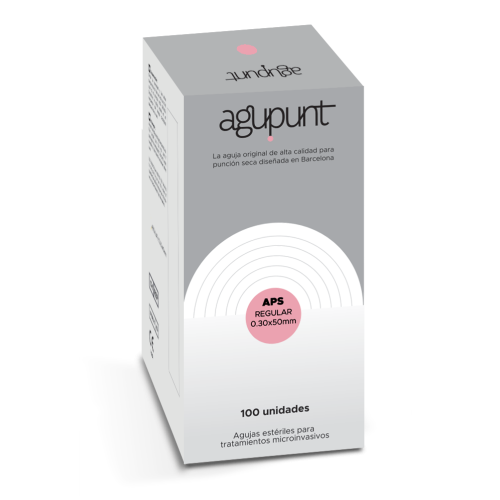 Aguja punción seca 0.30 x 50 mm con guía - Rosa