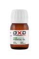Frasco pequeño de aceite esencial de romero OXD 30 ml con etiqueta verde y cuentagotas. 